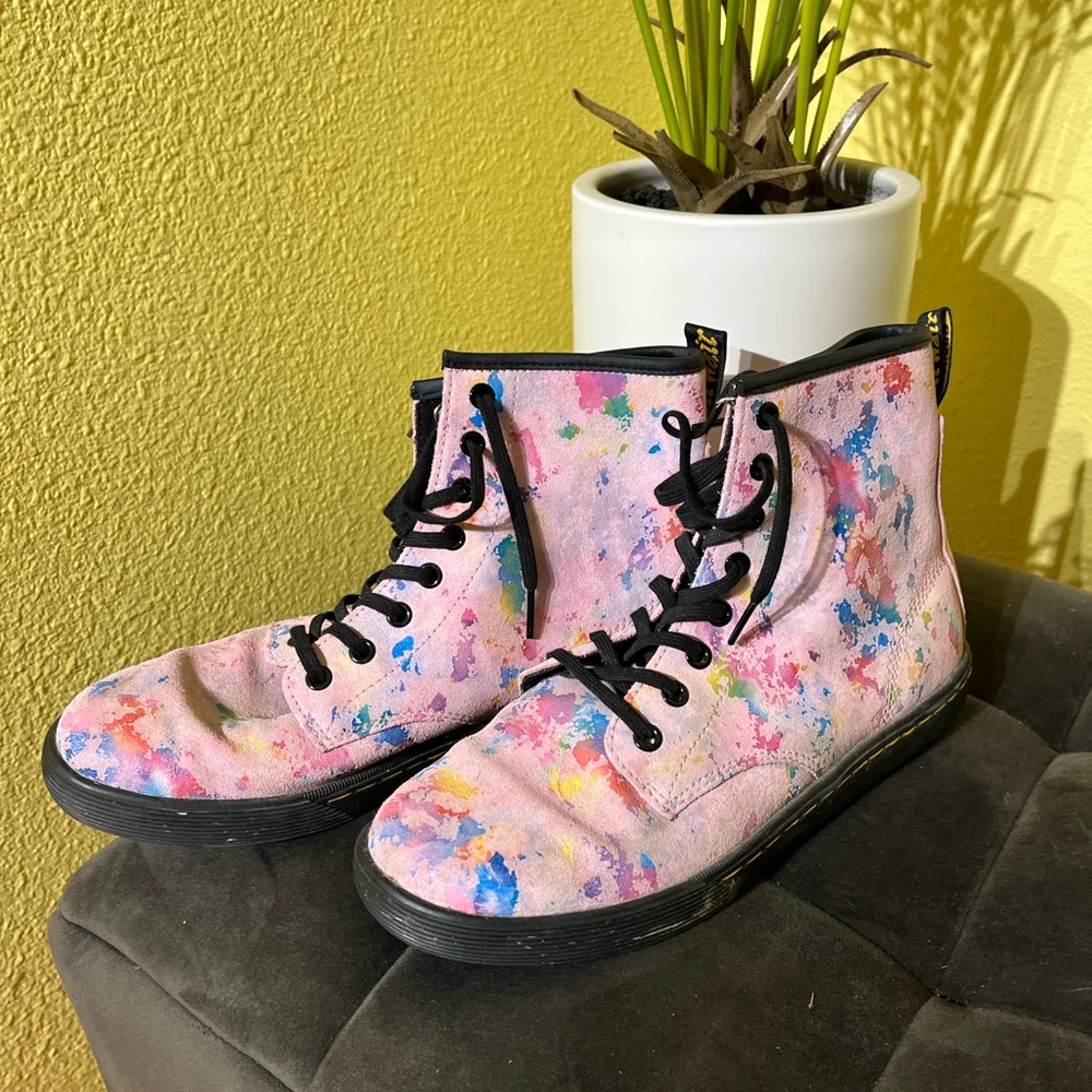 Dr Martens 1460 PASCAL CONFETTI SUEDE LACE UP BOOTS